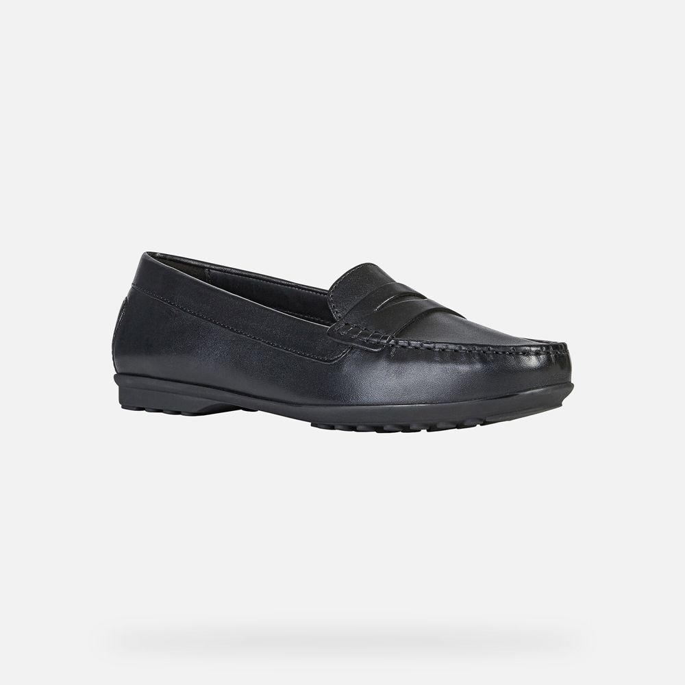 Geox Bayan Loafers Siyah - Elidia - ZWJ-895370